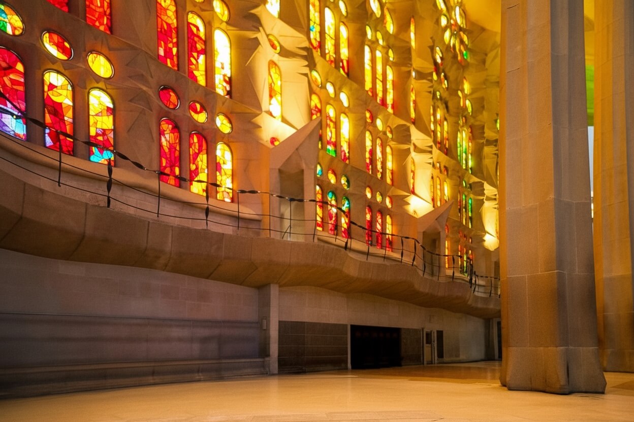Domande sulla Sagrada Familia vetrate interno